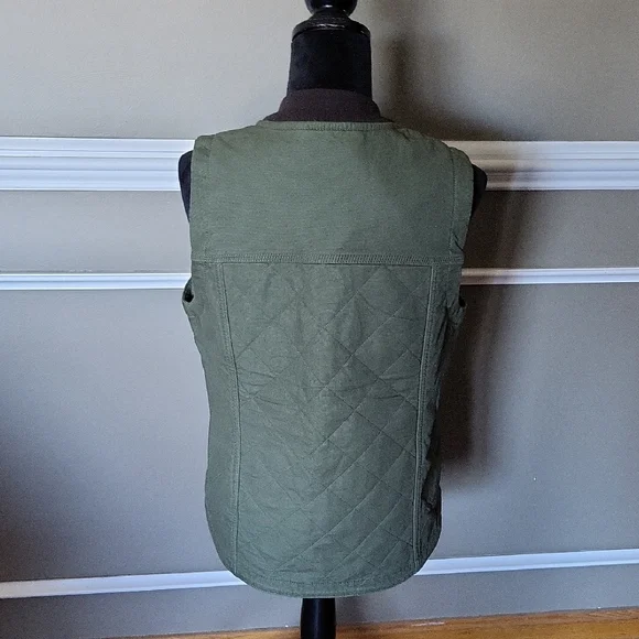 Carhartt Women's Rugged Flex Relaxed Fit Canvas Insulated Vest Size Small Basil - Picture 3 of 9